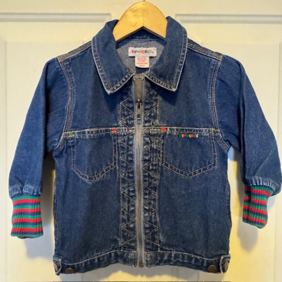 Vintage Gymboree Rainbow Tag Denim Jean Jacket sz Small - Picture 1 of 13